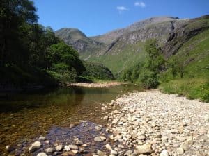 Ben Nevis from Steall Falls in Glen Nevis