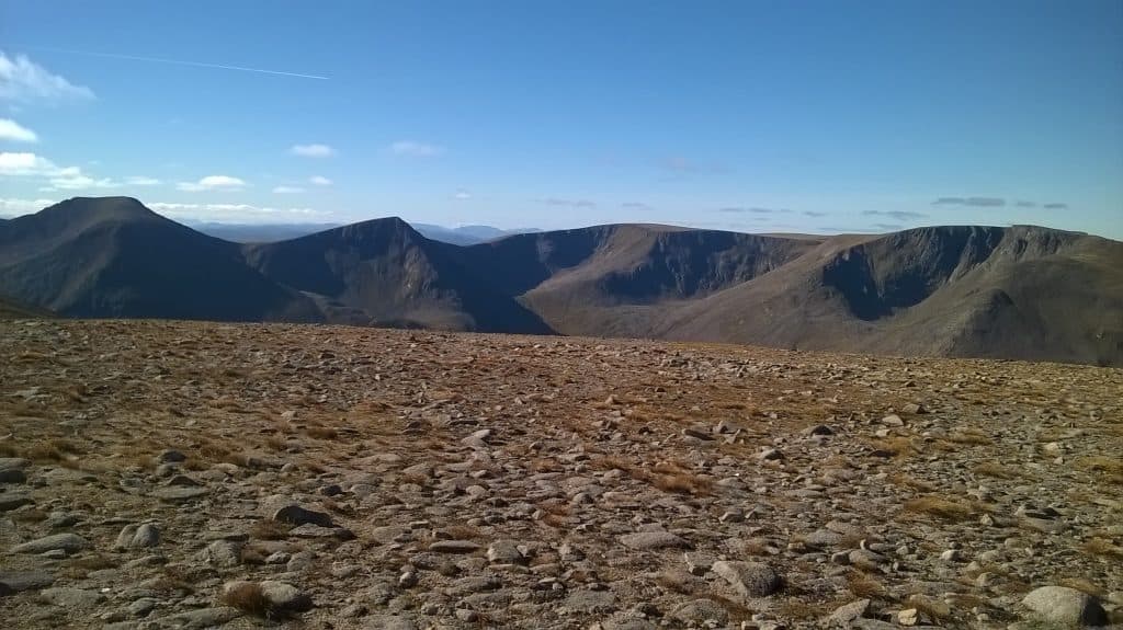 Cairn Toul,Sgor Lochan Uaine,Braeriach from Ben Macdui Cairngorms