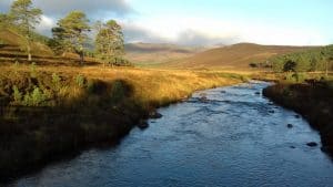 Glen Lui and Derry Cairngorm from the Black Bridge,Cairngorms